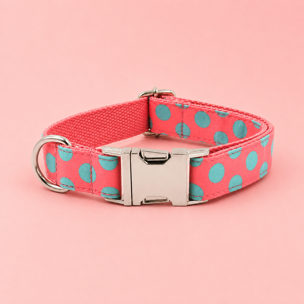 Designer Printed Dog Collar with Adjustable Fit &amp; Metal Buckle