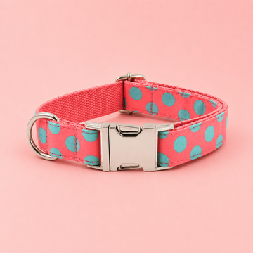 Designer Printed Dog Collar with Adjustable Fit &amp; Metal Buckle