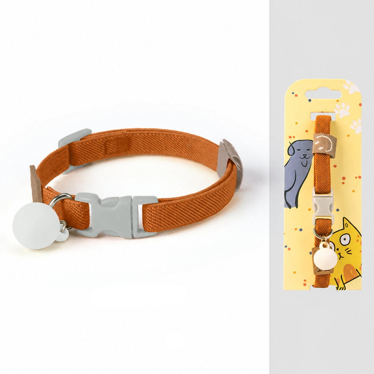 Adjustable Cat Collar with Cute Charm – Soft Lightweight Collar for Cats & Small Dogs