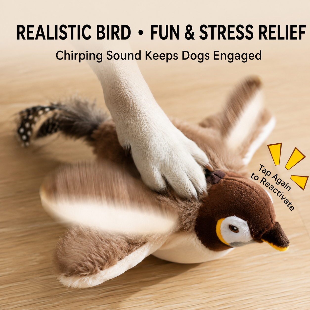 Rechargeable Interactive Bouncing Plush Dog Toy – Moving Sound Ball for Small Dogs