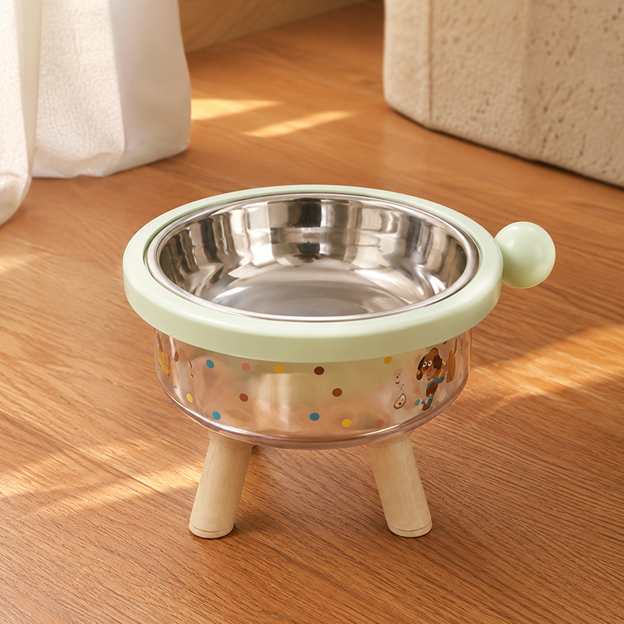 Elevated Tilted Pet Bowl with Detachable Insert – Non-Slip Feeding Bowl for Cats & Small Dogs