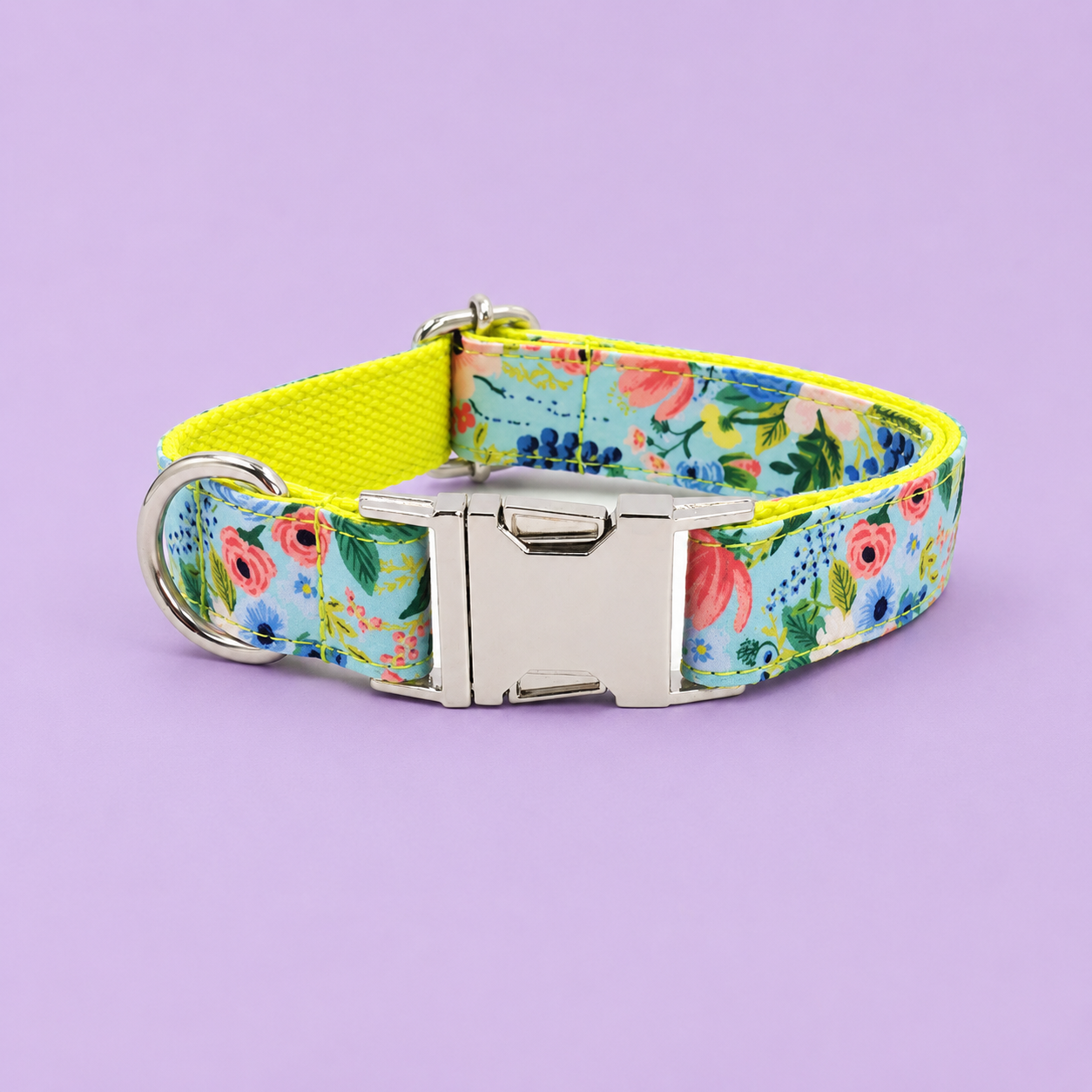Adjustable Printed Dog Collar with Metal Buckle – Soft Fabric Collar for Small to Large Dogs