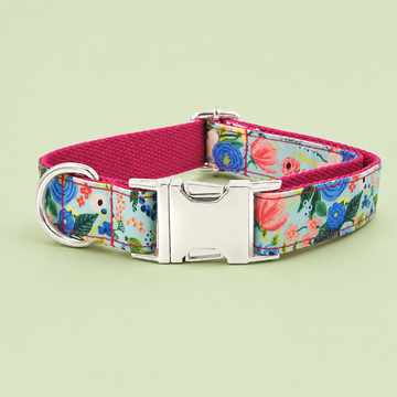 Adjustable Printed Dog Collar with Metal Buckle – Soft Fabric Collar for Small to Large Dogs