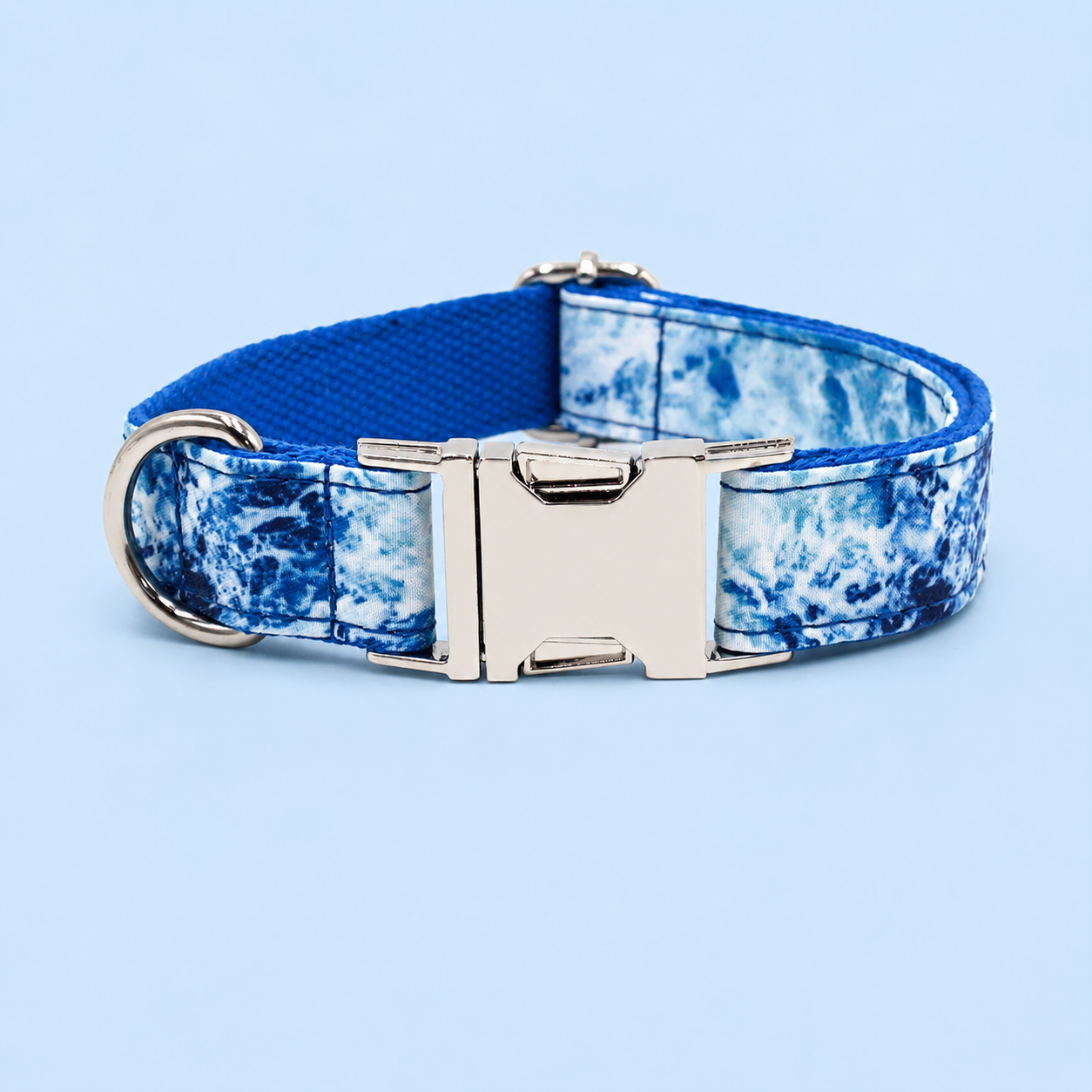 Designer Printed Dog Collar with Adjustable Fit &amp; Metal Buckle