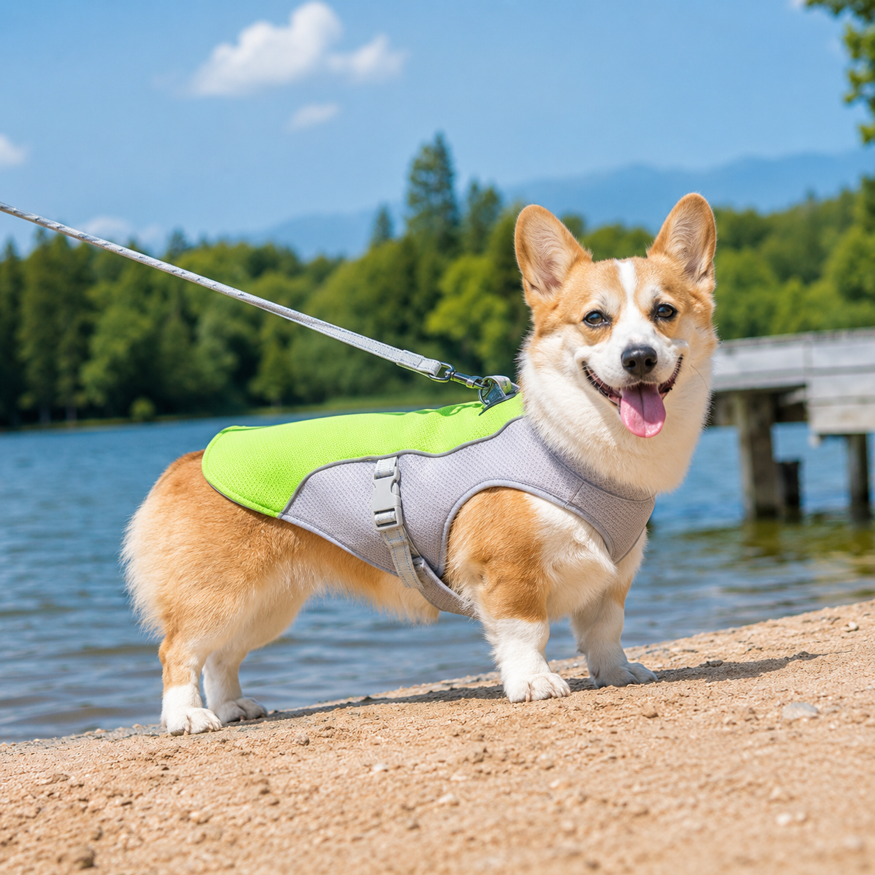 Breathable Dog Cooling Vest Harness – Lightweight Summer Heat Relief Jacket