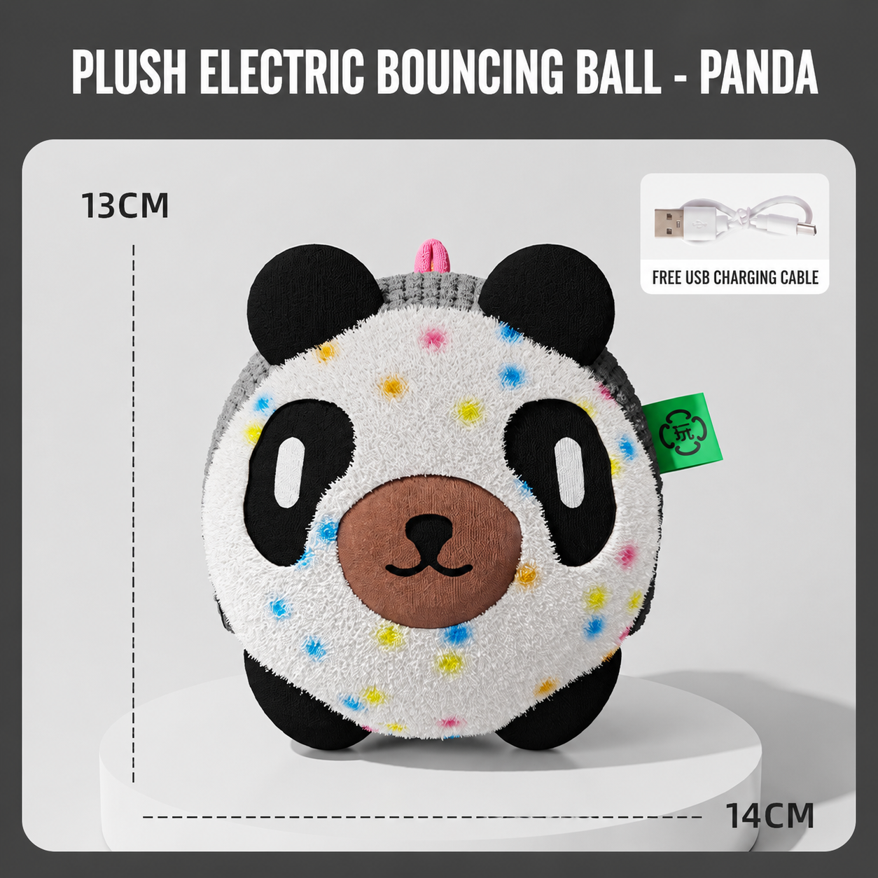 Panda Electric Bouncing Plush Ball