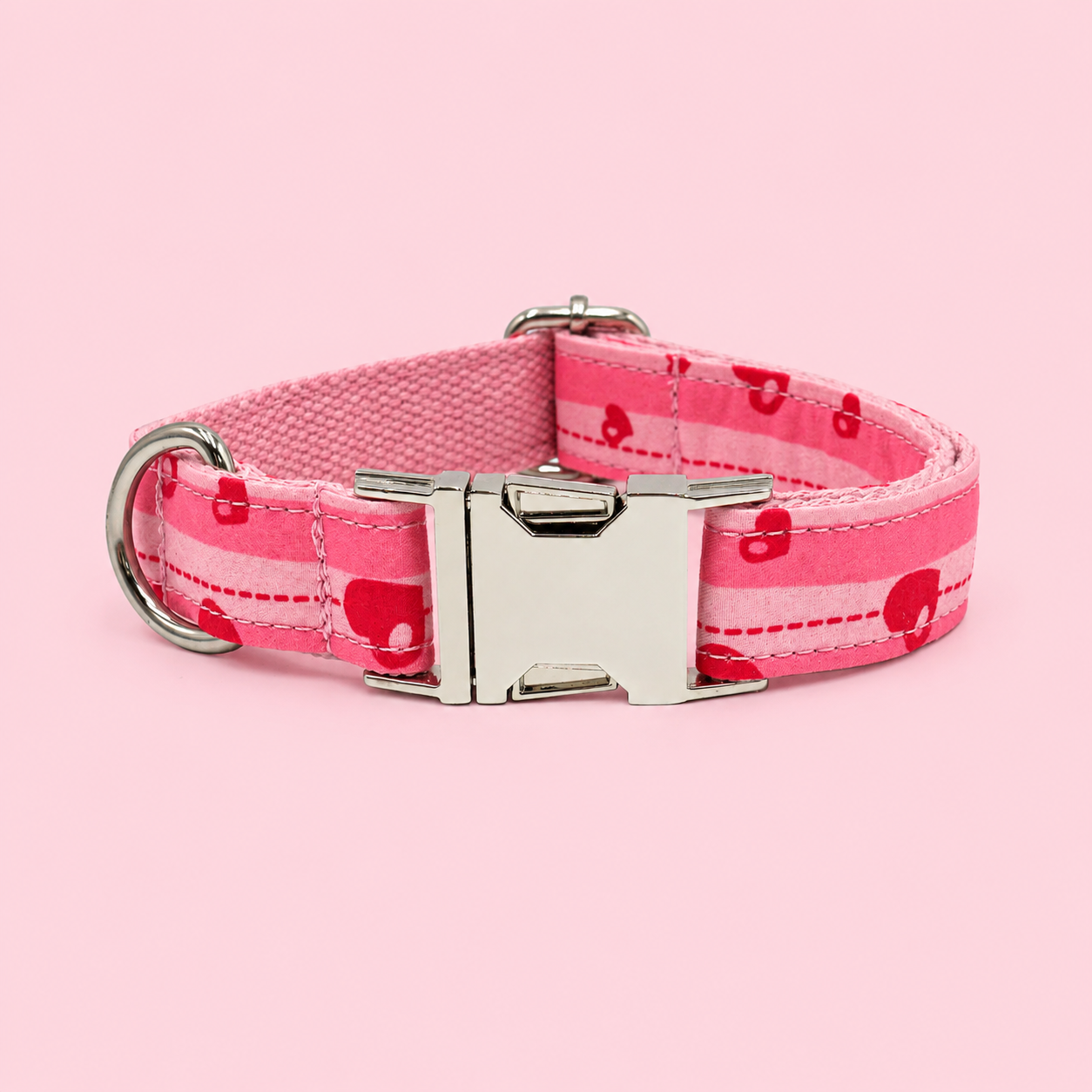 Adjustable Printed Dog Collar with Metal Buckle – Soft Fabric Collar for Small to Large Dogs