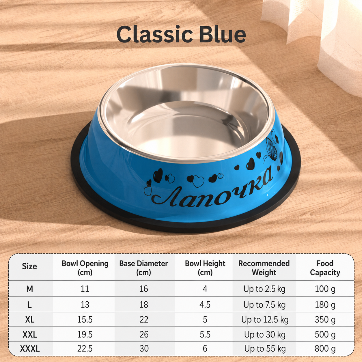 Stainless Steel Non-Slip Pet Bowl – Anti-Tip Food & Water Bowl for Dogs and Cats