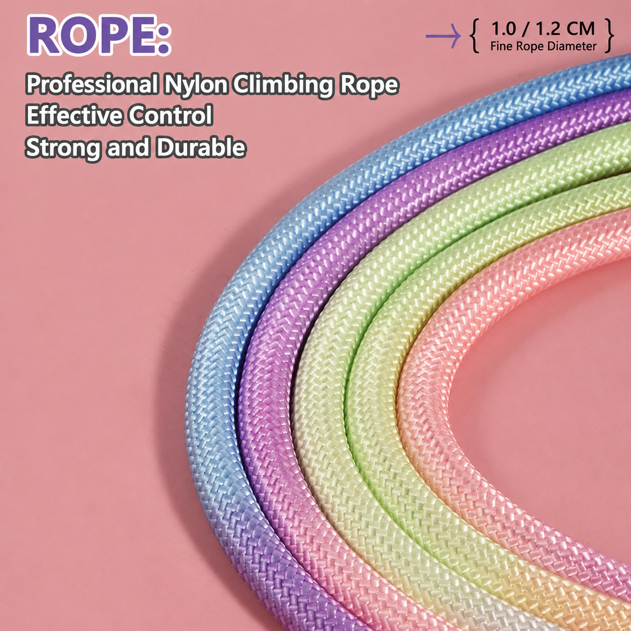 Gradient Anti-Tangle Slip Lead Dog Leash with Padded Handle & Dual Safety Stoppers