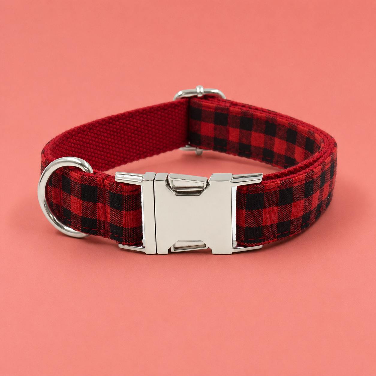 Floral Print Adjustable Dog Collar with Premium Metal Buckle
