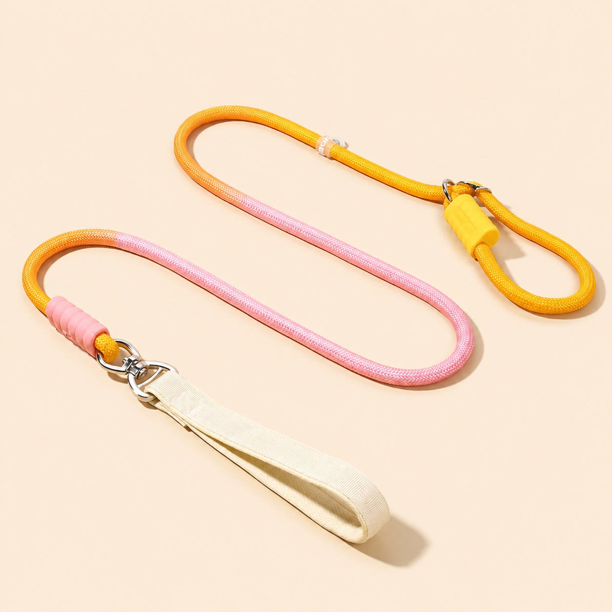 Gradient Anti-Tangle Slip Lead Dog Leash with Padded Handle & Dual Safety Stoppers