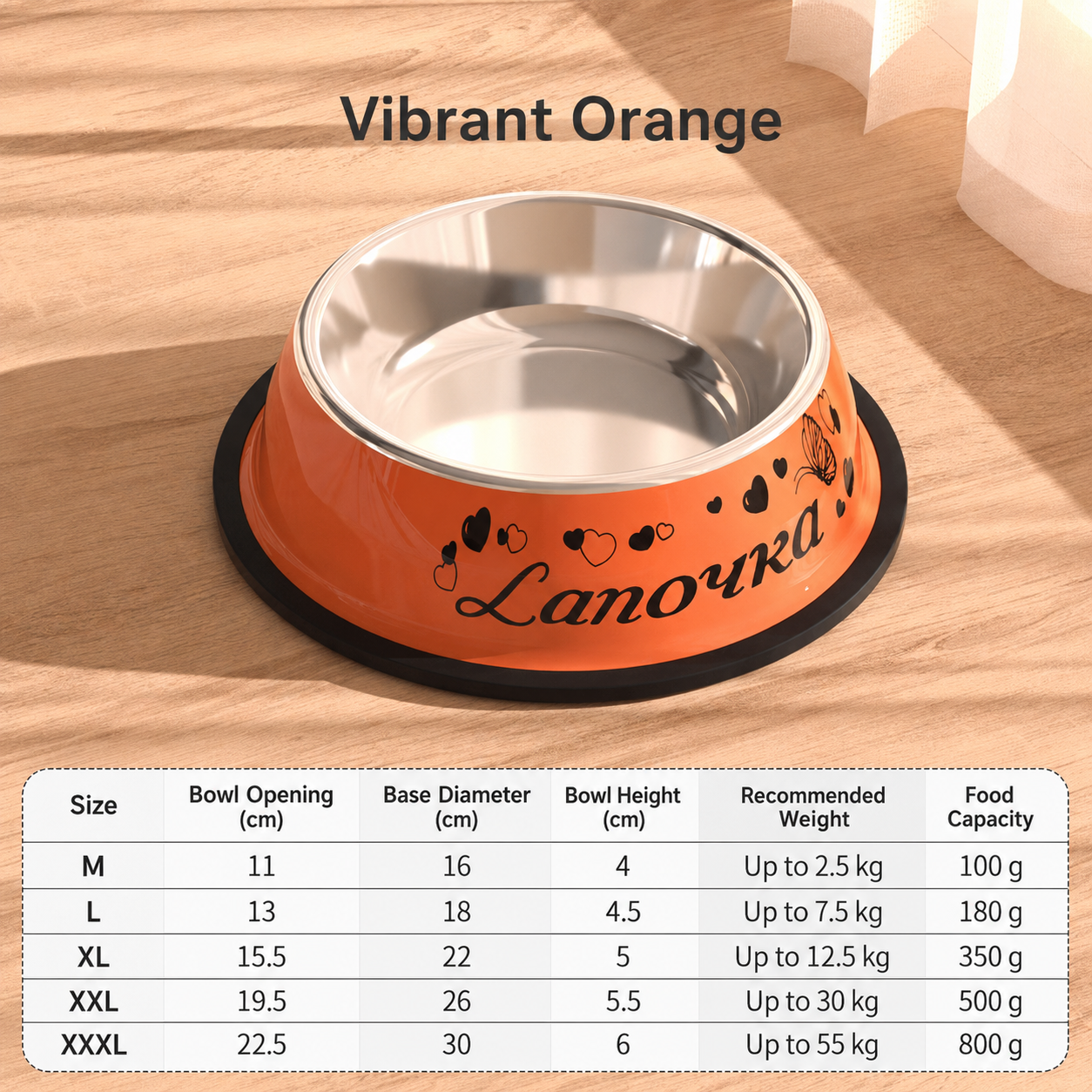 Stainless Steel Non-Slip Pet Bowl – Anti-Tip Food & Water Bowl for Dogs and Cats
