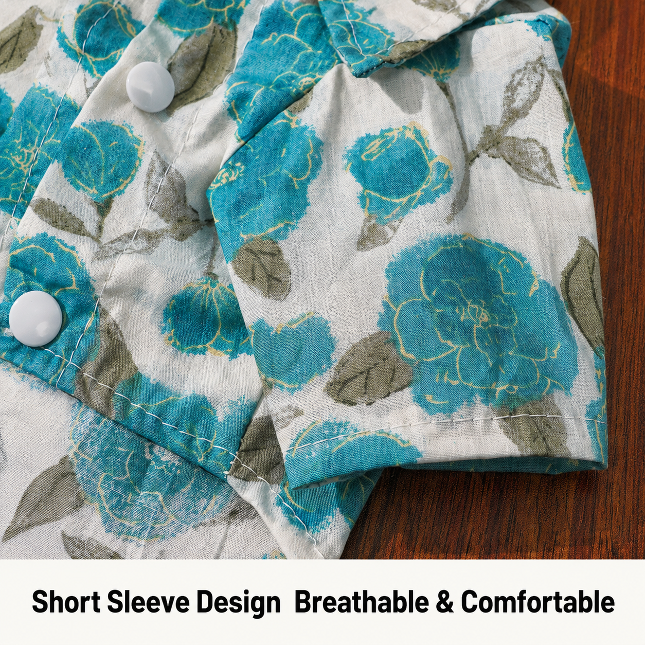 Floral Pet Shirt for Dogs & Cats – Lightweight Summer Button-Up Outfit