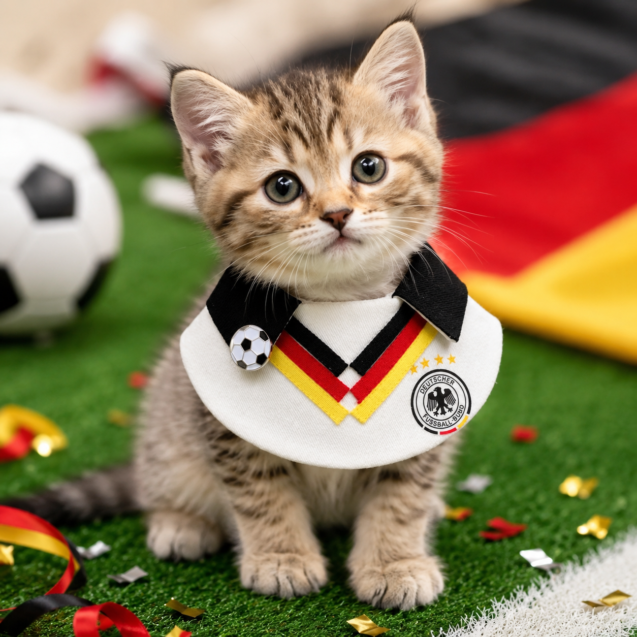 Handmade Football Team-Inspired Pet Bandana Collar – Adjustable Match Day Bib for Cats & Dogs