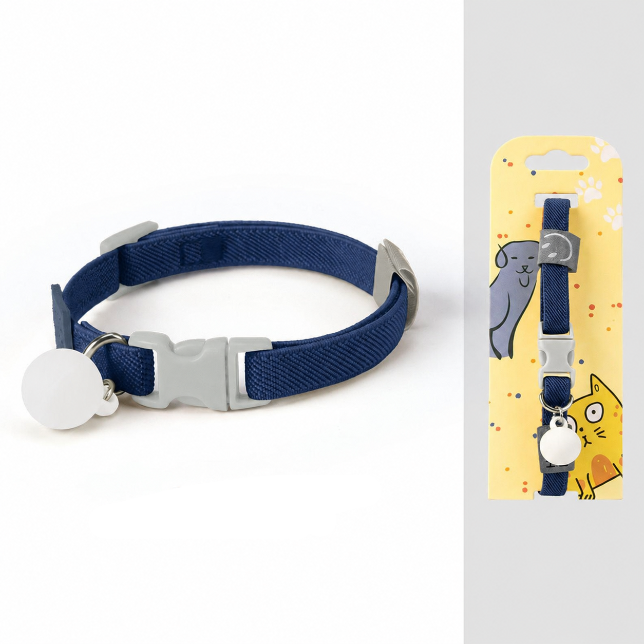 Adjustable Cat Collar with Cute Charm – Soft Lightweight Collar for Cats & Small Dogs