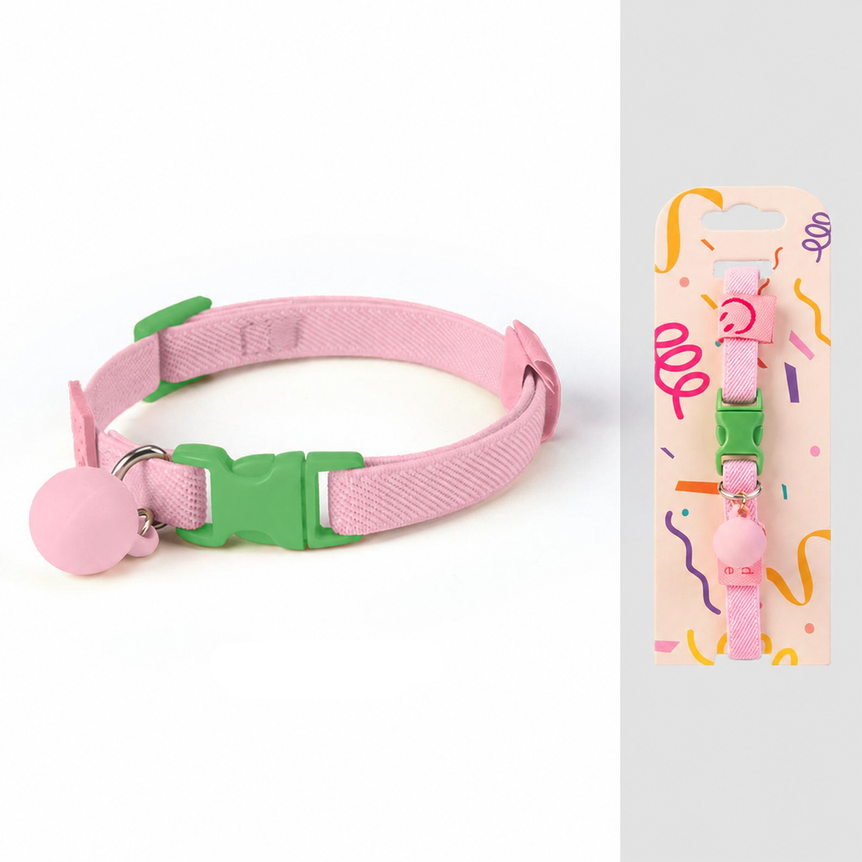 Adjustable Cat Collar with Cute Charm – Soft Lightweight Collar for Cats & Small Dogs