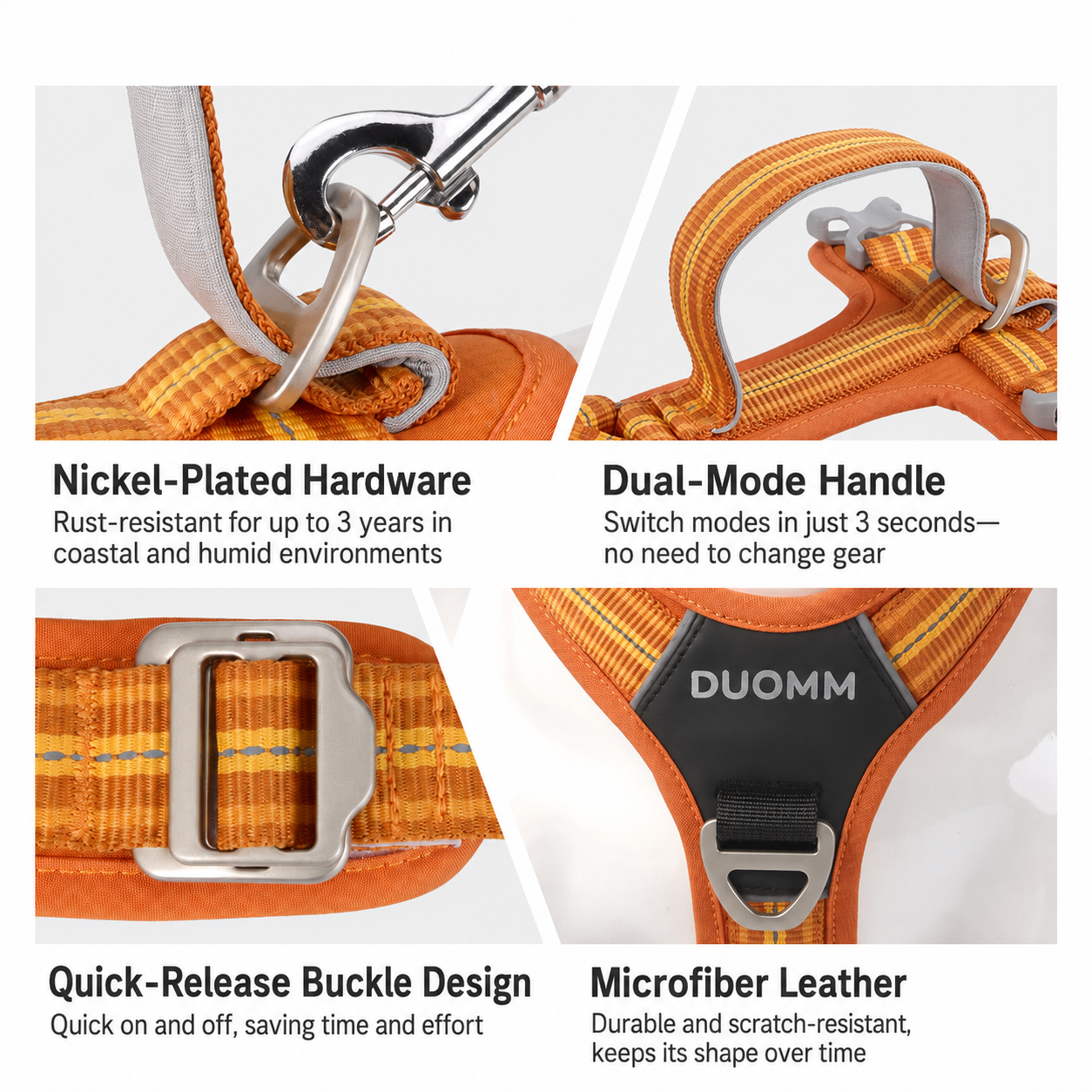 Water-Resistant No-Pull Dog Harness & Leash Set – Reflective Adjustable Walking Harness for Dogs
