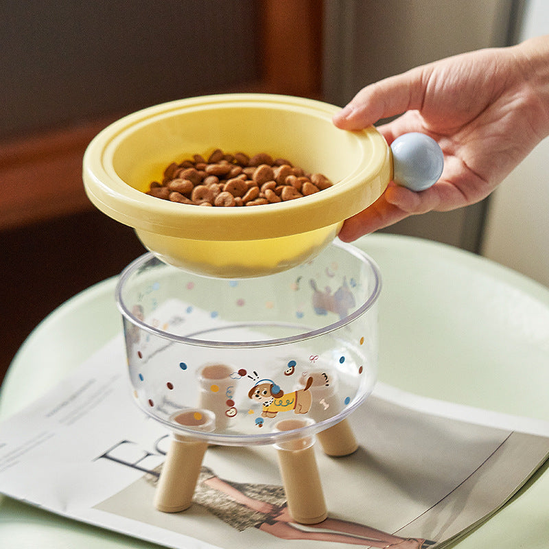 Elevated Tilted Pet Bowl with Detachable Insert – Non-Slip Feeding Bowl for Cats & Small Dogs
