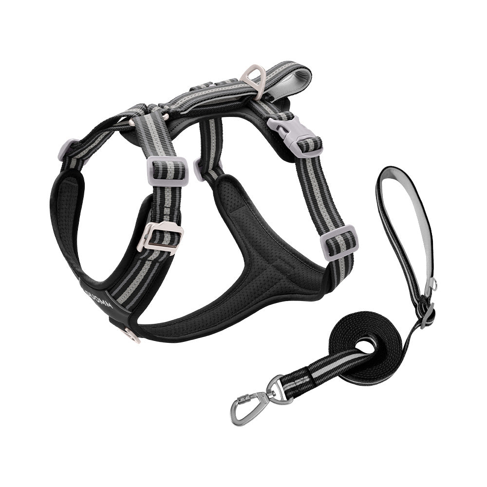 Water-Resistant No-Pull Dog Harness & Leash Set – Reflective Adjustable Walking Harness for Dogs