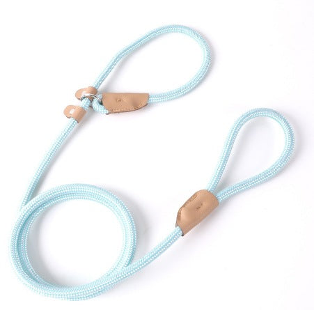 Adjustable Slip Lead Dog Leash – Lightweight Nylon Rope Training Leash with Stopper
