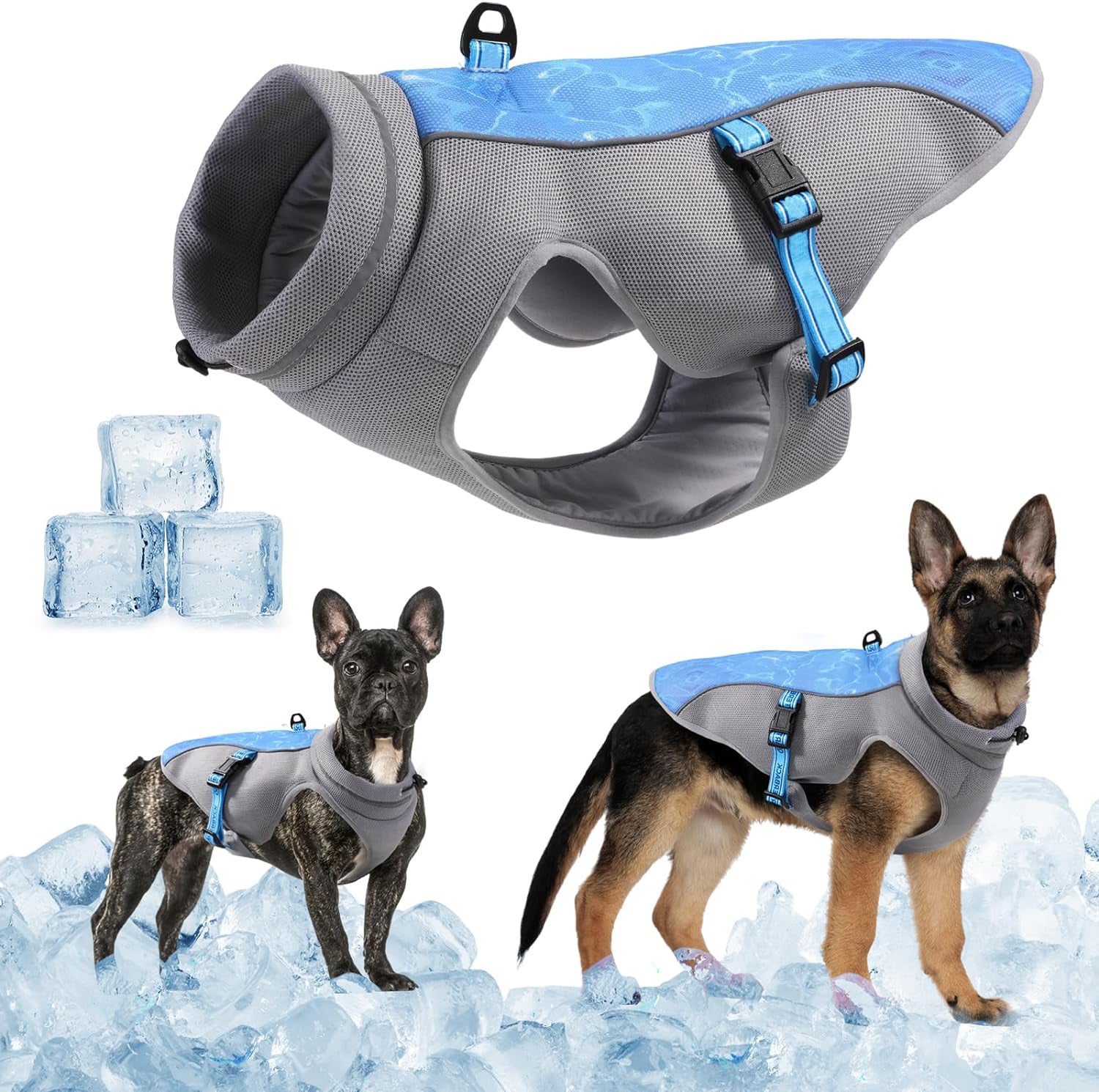 Breathable Dog Cooling Vest Harness – Lightweight Summer Heat Relief Jacket