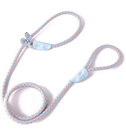Adjustable Slip Lead Dog Leash – Lightweight Nylon Rope Training Leash with Stopper