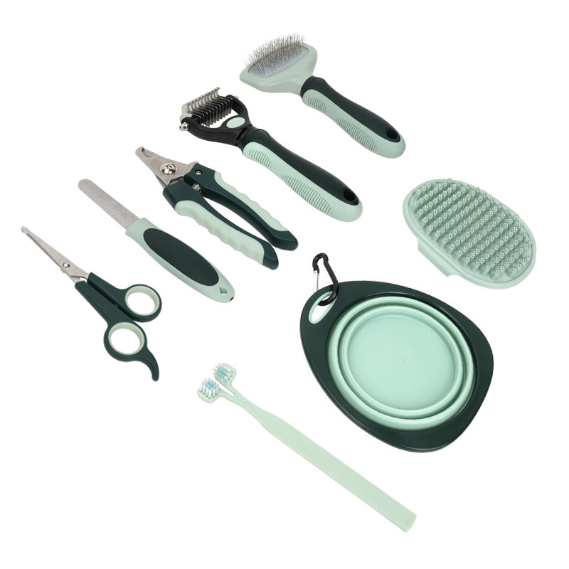 Complete Pet Grooming Kit with Storage Bag – Dog & Cat Brush, Nail Care and Trimming Set