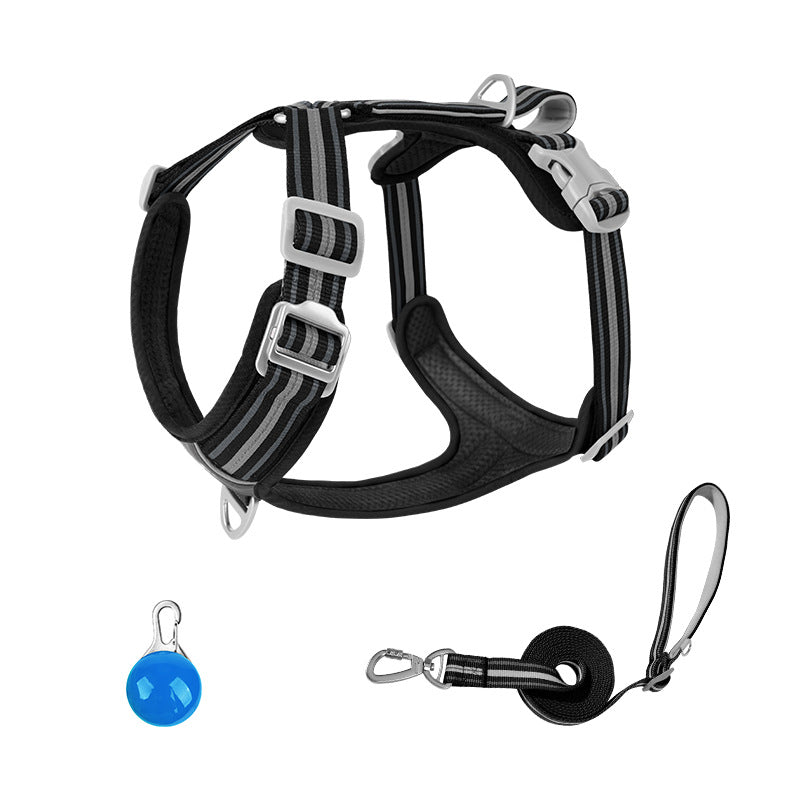 Water-Resistant No-Pull Dog Harness & Leash Set – Reflective Adjustable Walking Harness for Dogs