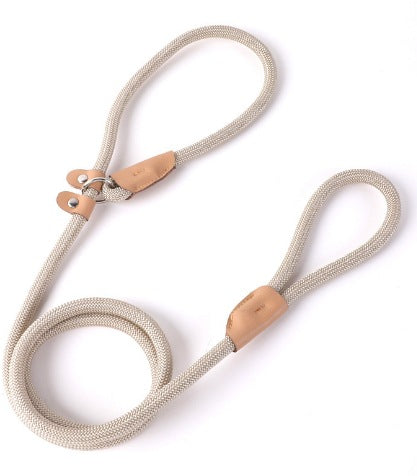 Adjustable Slip Lead Dog Leash – Lightweight Nylon Rope Training Leash with Stopper