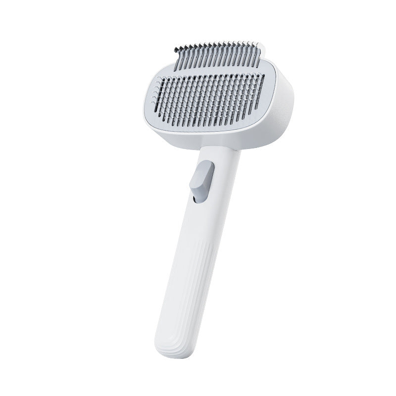 Self-Cleaning Pet Slicker Brush – Adjustable Detangling & Deshedding Brush for Dogs and Cats