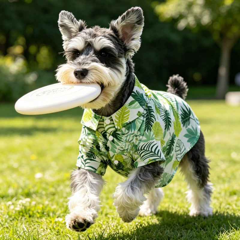 Tropical Print Summer Pet Shirt for Small & Medium Dogs