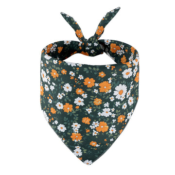 Floral Pet Bandana Scarf – Spring Summer Triangle Dog & Cat Neckerchief