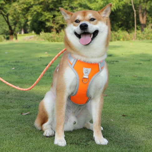 Adjustable Reflective Dog Harness Vest – Breathable No-Pull Harness for Medium Large Dogs