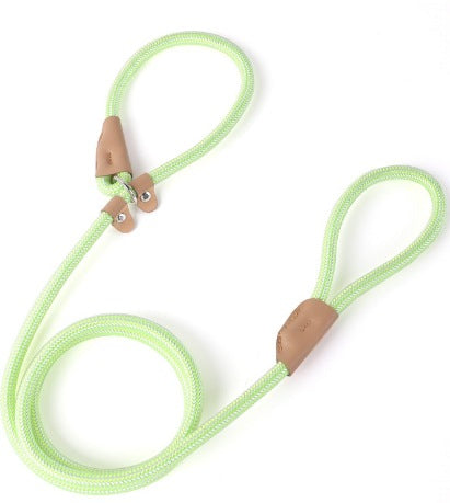 Adjustable Slip Lead Dog Leash – Lightweight Nylon Rope Training Leash with Stopper