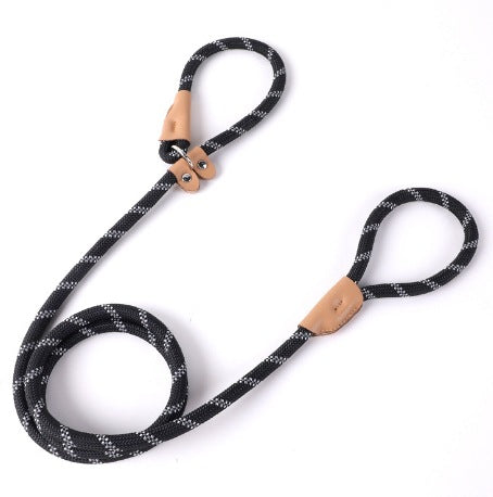Adjustable Slip Lead Dog Leash – Lightweight Nylon Rope Training Leash with Stopper