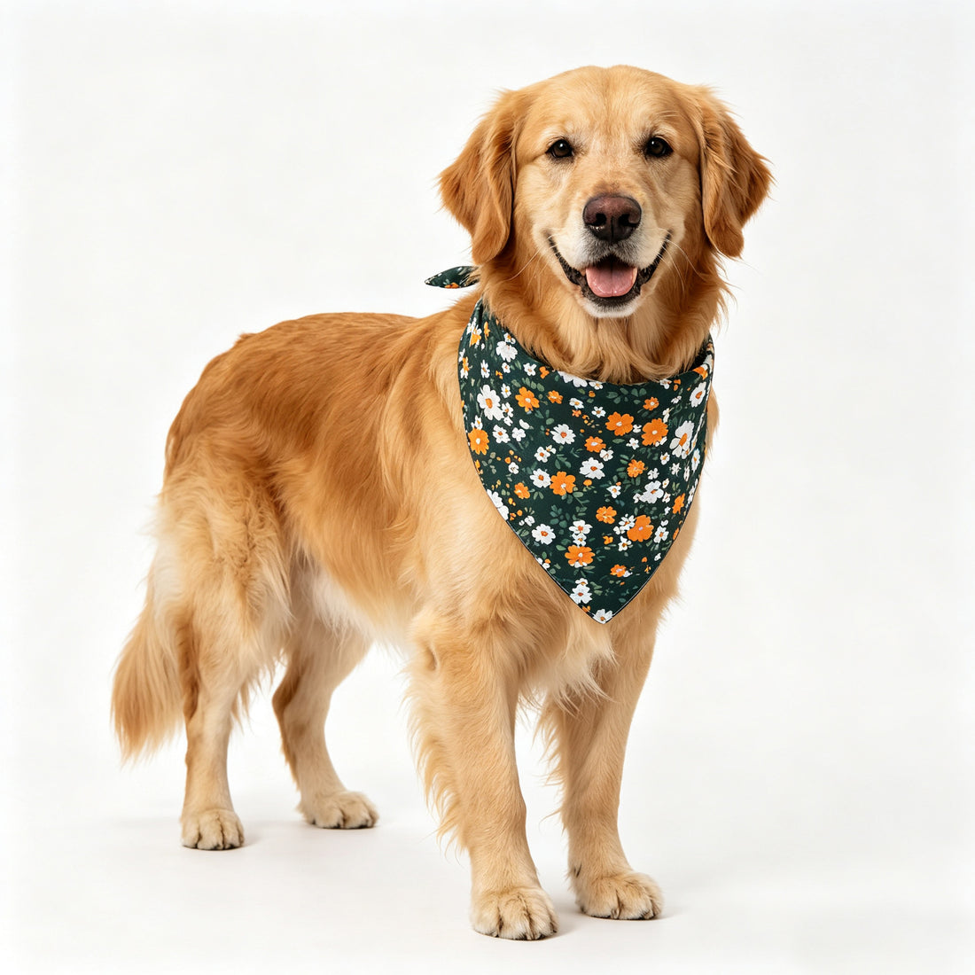 Floral Pet Bandana Scarf – Spring Summer Triangle Dog & Cat Neckerchief