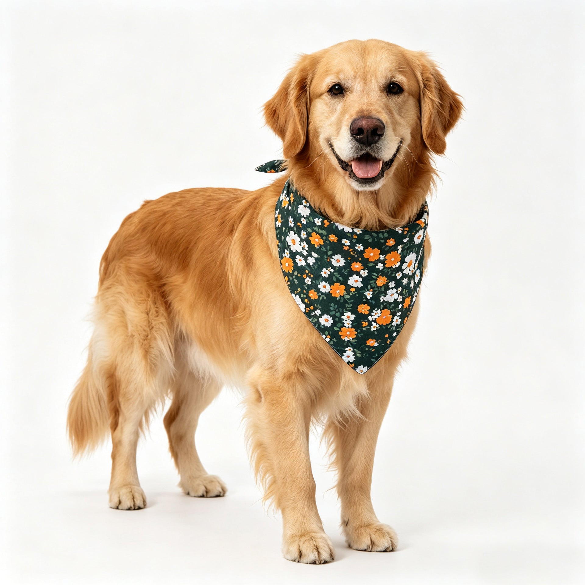 Floral Pet Bandana Scarf – Spring Summer Triangle Dog & Cat Neckerchief