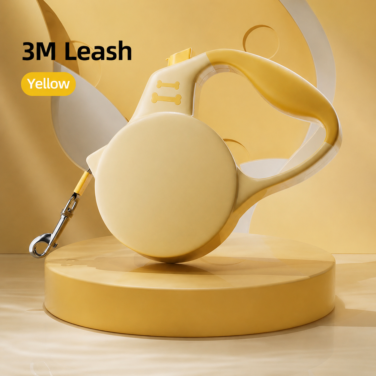 Automatic Retractable Dog Leash with One-Button Lock