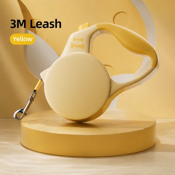 Automatic Retractable Dog Leash with One-Button Lock