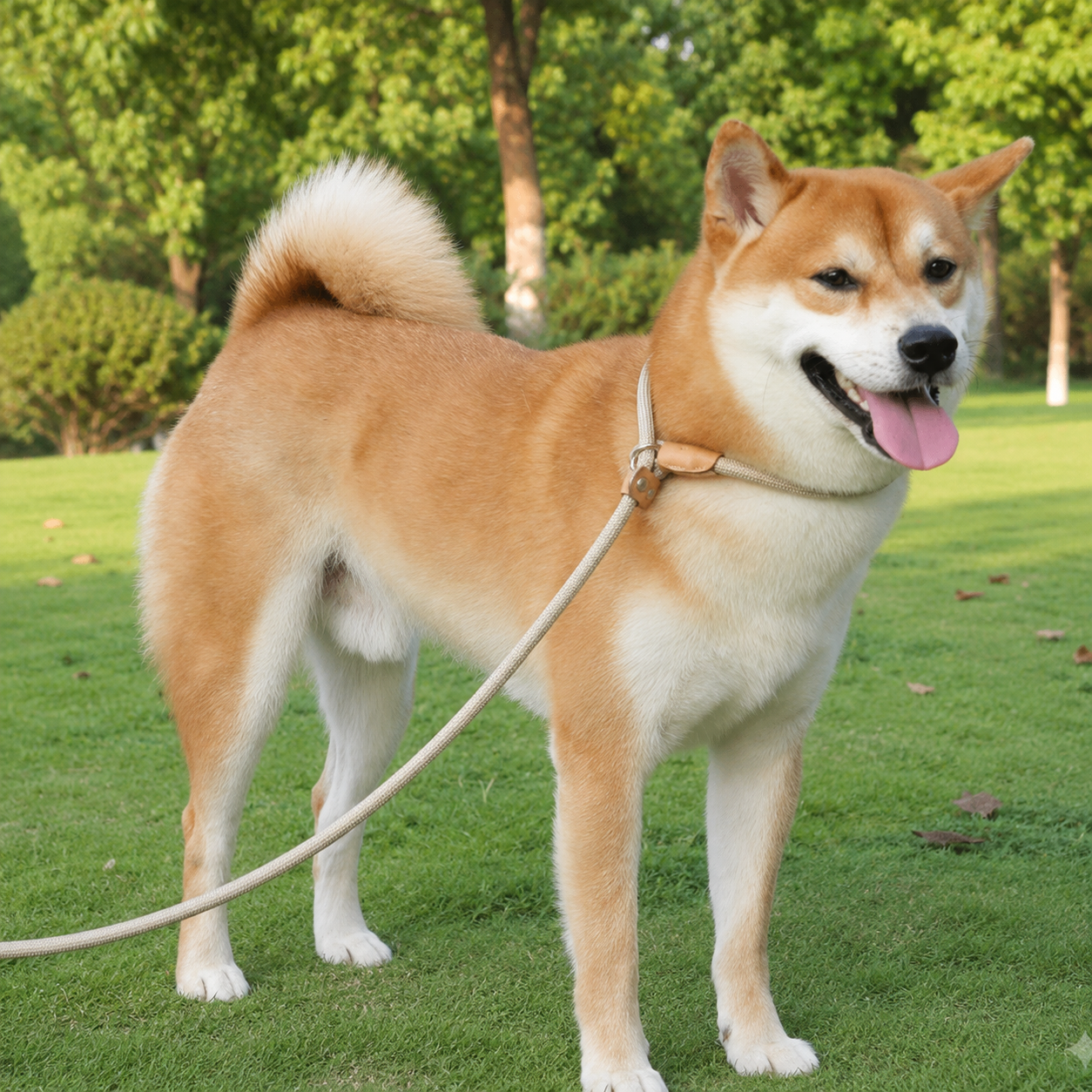 Adjustable Slip Lead Dog Leash – Lightweight Nylon Rope Training Leash with Stopper