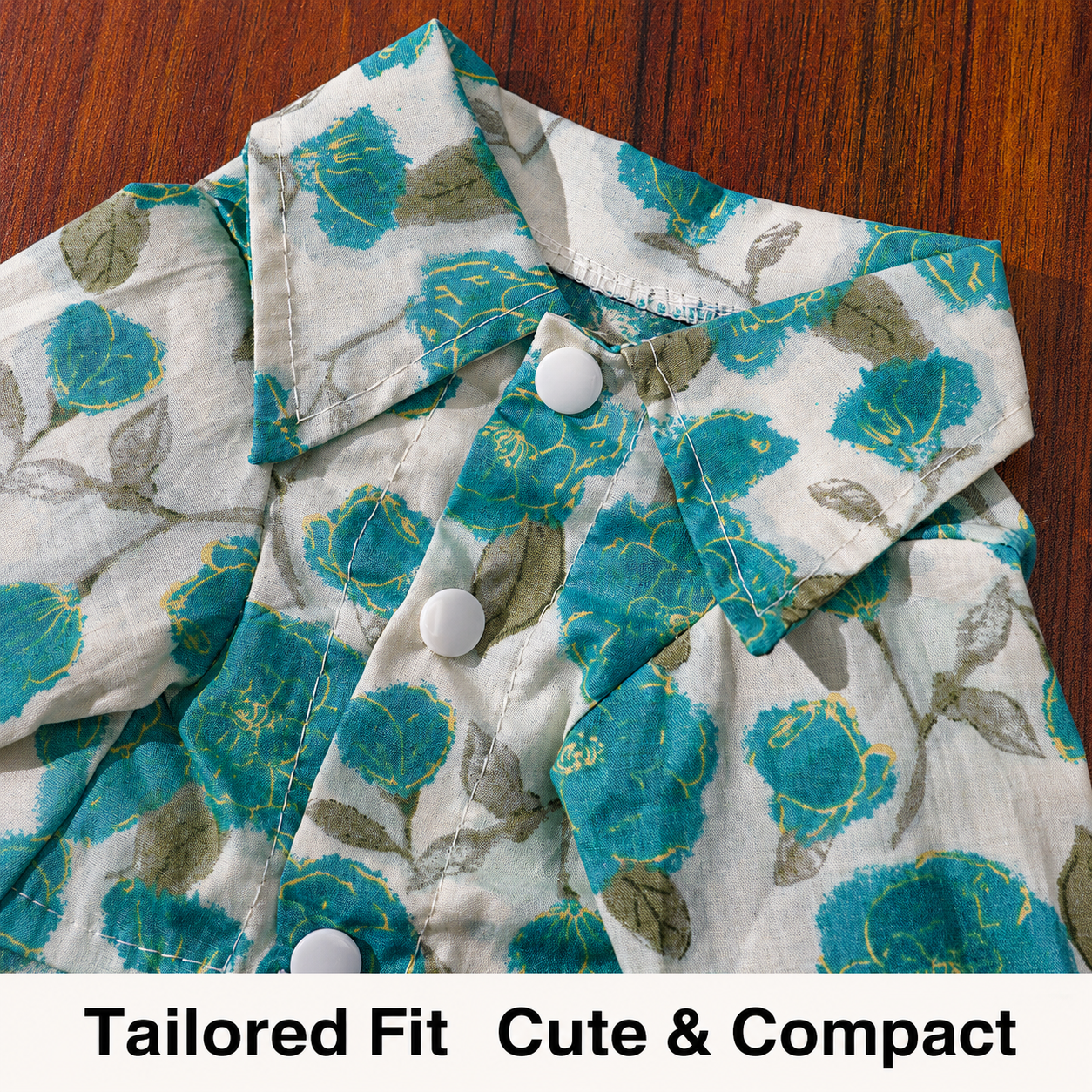 Floral Pet Shirt for Dogs & Cats – Lightweight Summer Button-Up Outfit