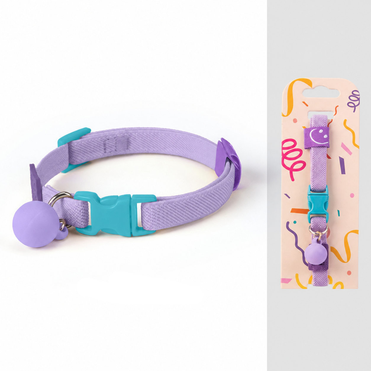 Adjustable Cat Collar with Cute Charm – Soft Lightweight Collar for Cats & Small Dogs