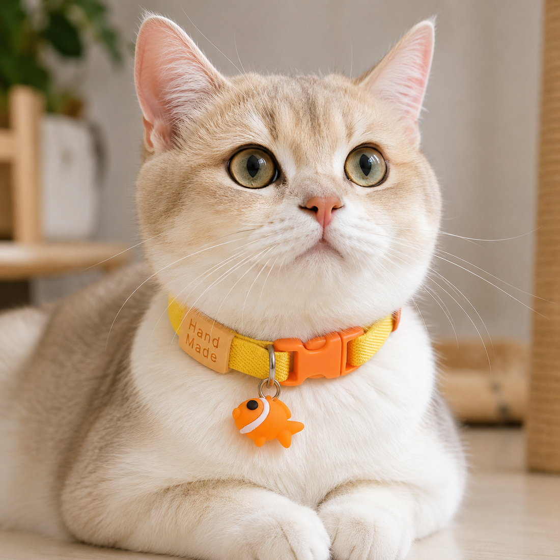 Adjustable Cat Collar with Cute Charm – Soft Lightweight Collar for Cats & Small Dogs