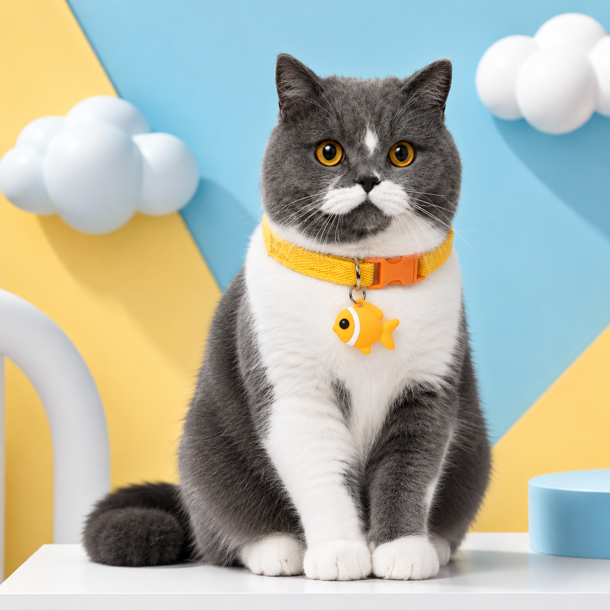 Adjustable Cat Collar with Cute Charm – Soft Lightweight Collar for Cats & Small Dogs