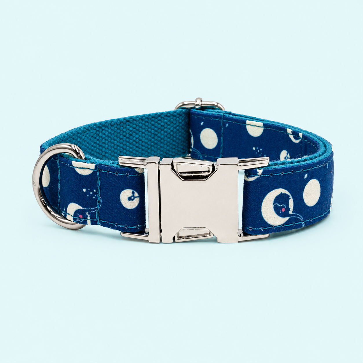 Designer Printed Dog Collar with Adjustable Fit &amp; Metal Buckle