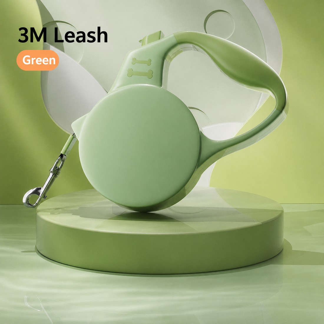 Automatic Retractable Dog Leash with One-Button Lock