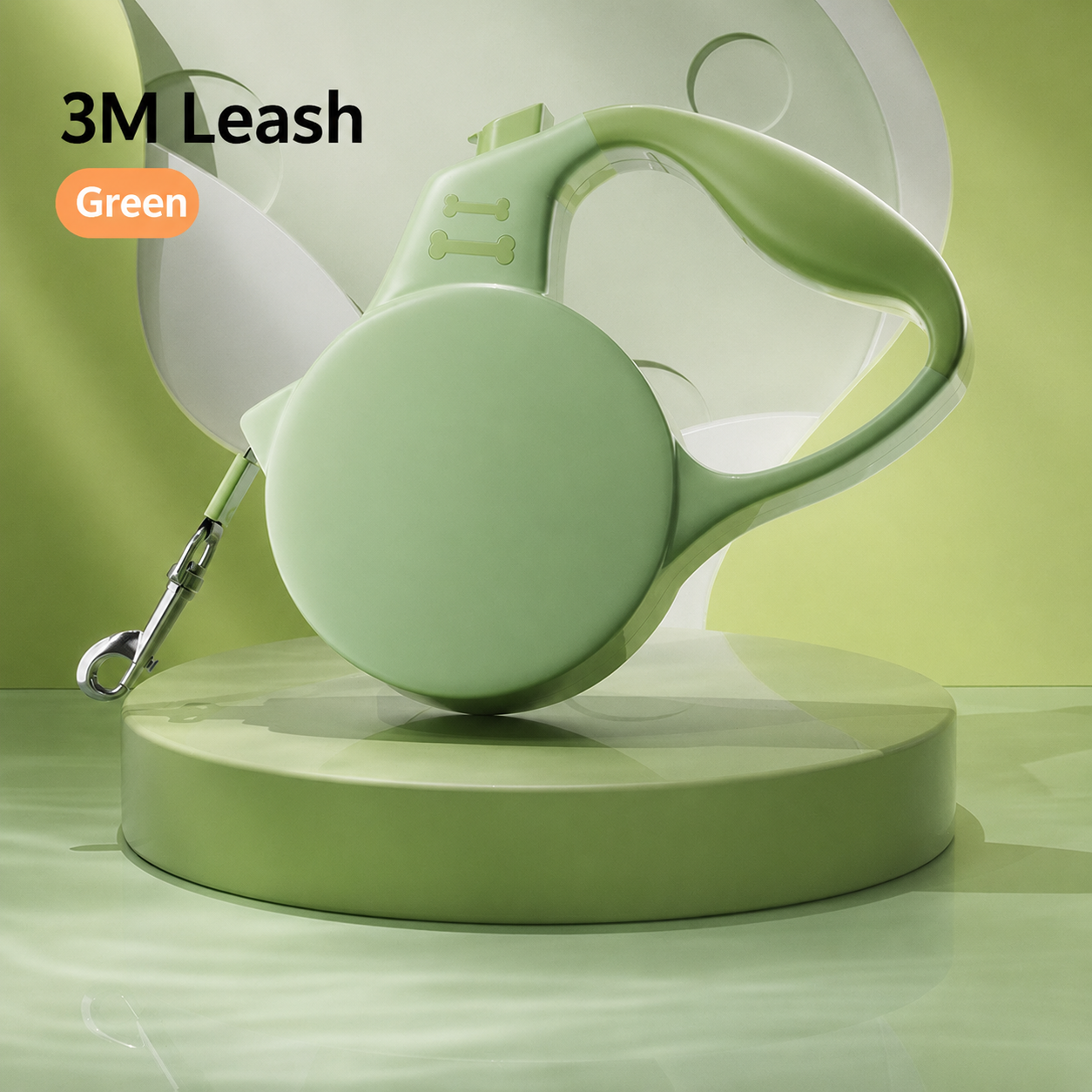 Automatic Retractable Dog Leash with One-Button Lock