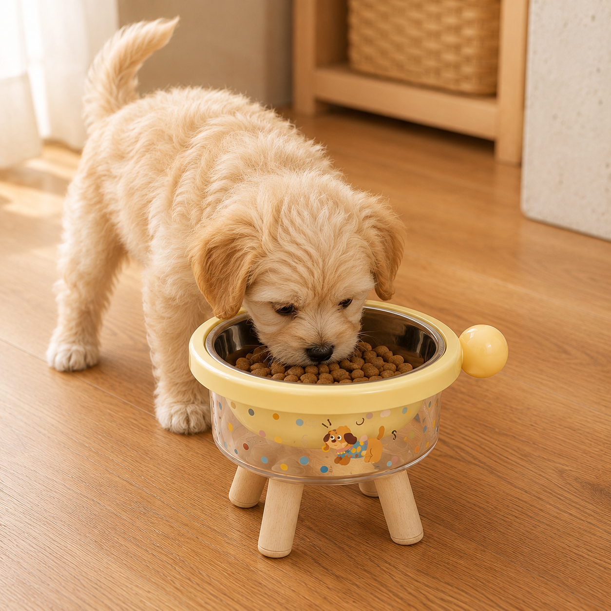 Elevated Tilted Pet Bowl with Detachable Insert – Non-Slip Feeding Bowl for Cats & Small Dogs