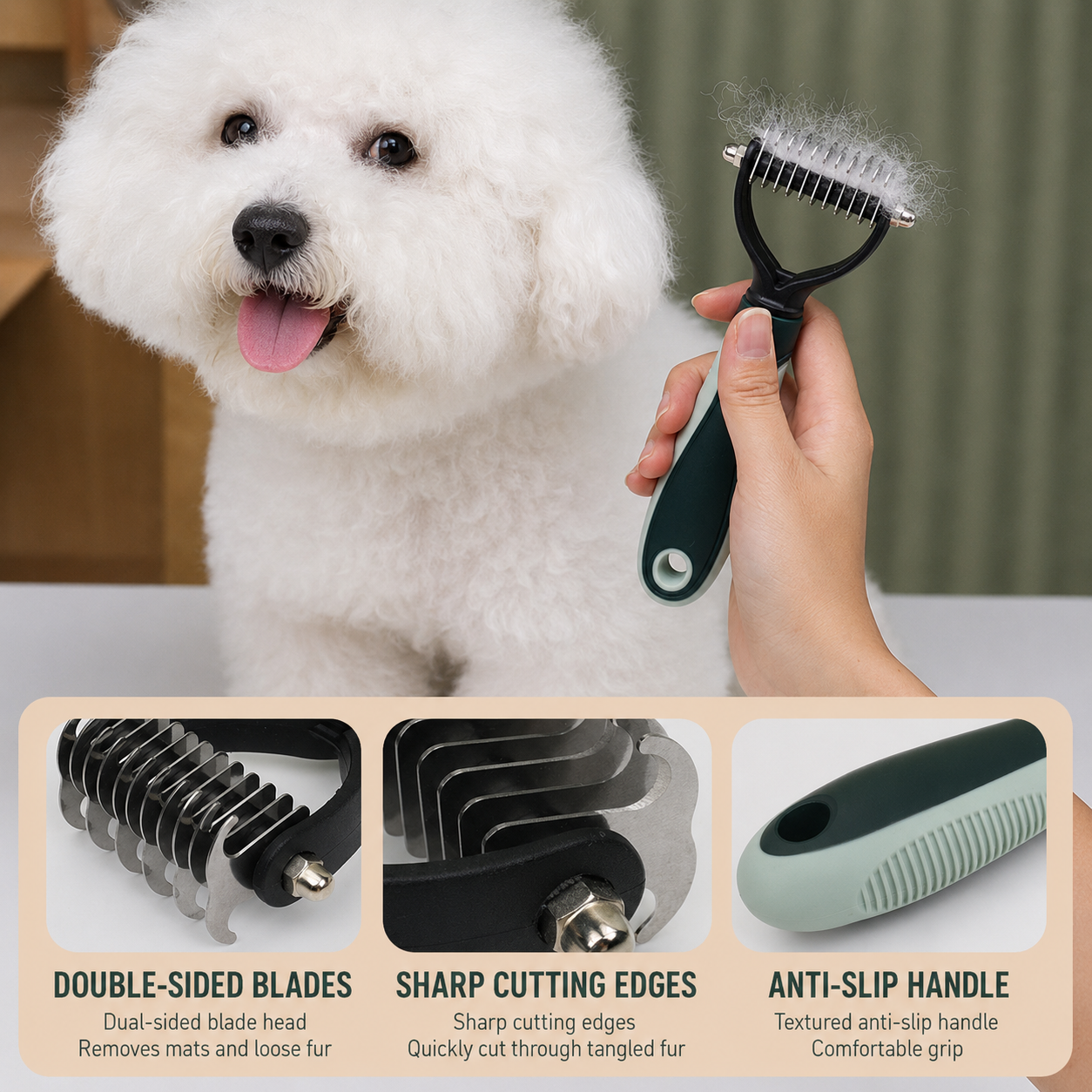 Complete Pet Grooming Kit with Storage Bag – Dog & Cat Brush, Nail Care and Trimming Set
