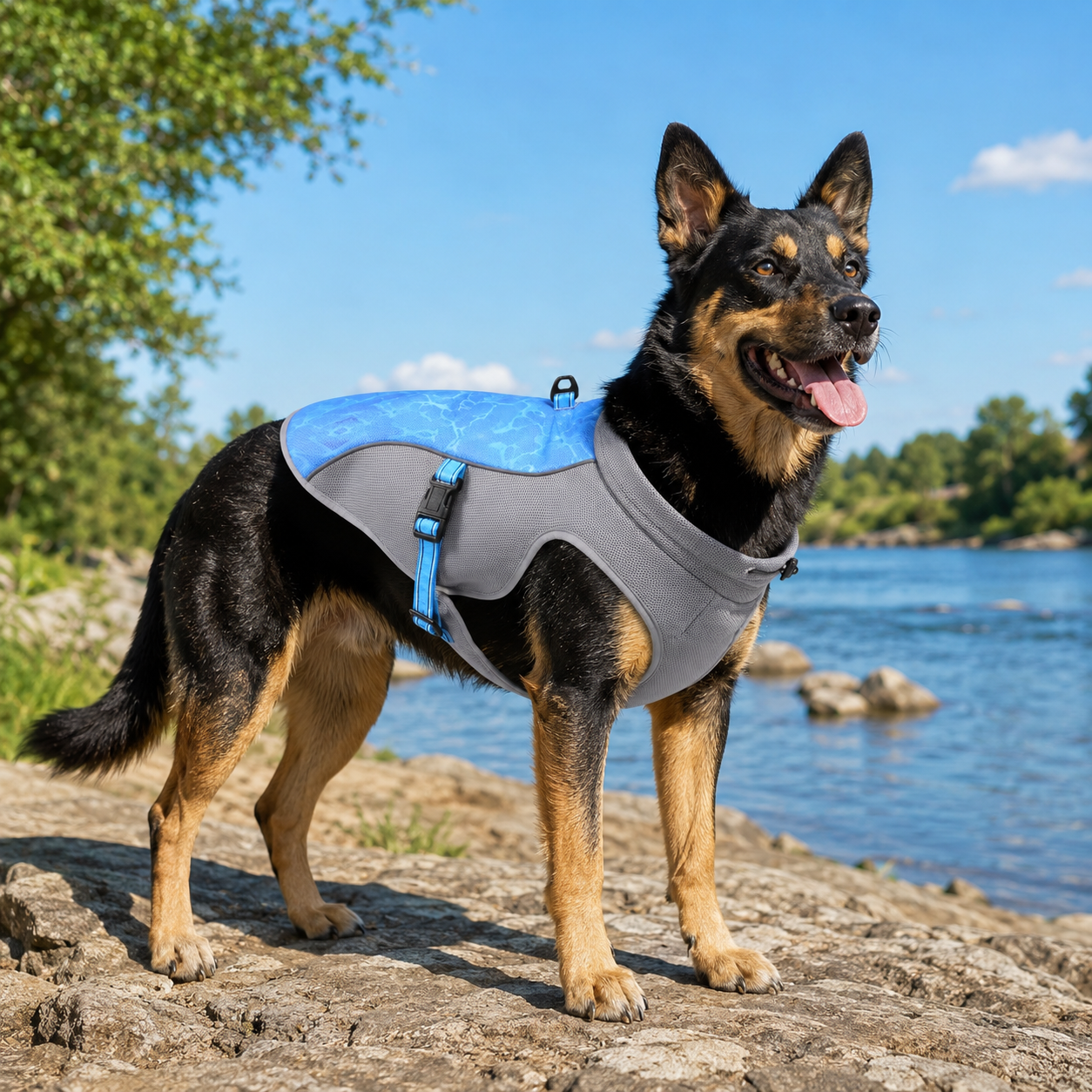 Breathable Dog Cooling Vest Harness – Lightweight Summer Heat Relief Jacket